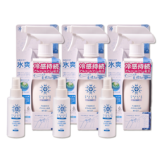프리즈텍 일본1위 쿨링 스프레이 무알콜 자연 멘톨 냉각 성분 섬유탈취겸용, 3개, 300ml