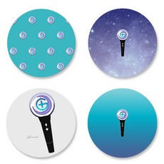 [와우박스] 여자친구(GFRIEND) 밤하늘봉 응원봉 커스텀 방수 스티커, 3번(원형-85mm) 유광 방수 스티커