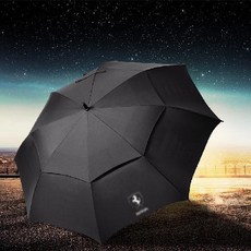 퓨어리퍼블릭 페라리 마세라티 2중방풍 튼튼한 골프우산 대형130cm 장마 장우산, 검정색