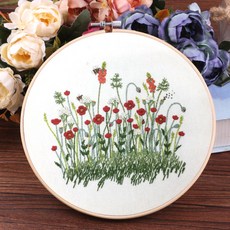 오꿈 프랑스자수 DIY 패키지 1개 [A.프랑스] 27 야생화2 20.5cm 상품 이미지