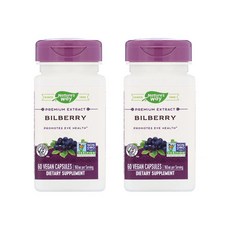 네이쳐스웨이 Bilberry 빌베리 160mg 비건 캡슐 60개입 [2통], 1개