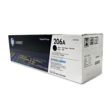 HP 206A정품토너 W2110A 검정 W2111A 파랑 W2112A 노랑 W2113A 빨강 M255nw MFP M255dw M282nw, 1개