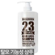 빅그린 투쓰리 네츄럴 헤어로스 샴푸 700ml 탈모샴푸, 빅그린_23네츄럴헤어로스샴푸700ml