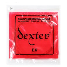 (지엠뮤직_통기타줄) Dexter 덱스터통기타 낱현6번줄 E-6 (6번줄) string 낱줄 스트링, 단품