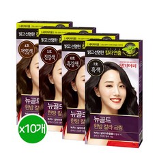 댕기머리 새치머리 염색약 뉴골드 한방칼라크림 4호/5호/6호/7호 120g x 택일 10개 1박스, 7호 흑색 x 10개