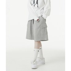 어반에이지 버뮤다 와이드 카고 스웨트 숏 팬츠