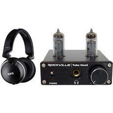 Audiosavings 오디오 세이빙 번들 AKG K182 프로페셔널 클로즈백 레코딩 스튜디오 모니터 헤드폰스위벨 Rockville TubeHead Tube 헤드폰 앰프 6K4, Audiosavings 오디오 세이빙 번들 AKG K1