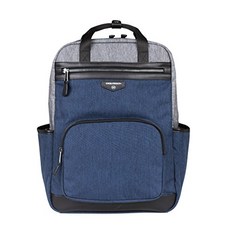 TWELVElittle Unisex Two-Tone Backpack Grey/Navy, 1개, null) 1, Grey/Navy