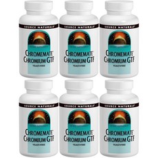 Source Naturals 소스내추럴스 크롬메이트 크롬 GTF 200mcg 테블릿, 120정, 6개