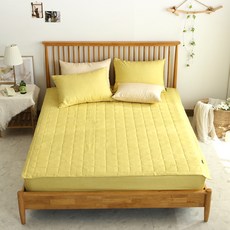 루시드슬립 네스트 사계절 먼지없는 침대패드 SS/Q/K/LK/DK 8color, 레몬 옐로우