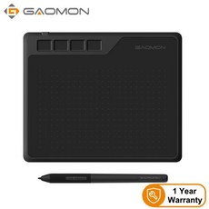 드로잉태블릿 GAOMONS620 65x4 인치 애니메이션 디지털 그래픽 태블릿 아트 쓰기 보드 드로잉 amp 게임 OSU 8192 레벨 펜 어린이, 1) Black