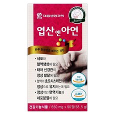 대웅생명과학엽산앤아연650mgx90정