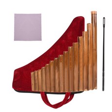 수제 팬 플루트 15 파이프 G 키 Panpipe 초보자를 액세서리 키트가있는 중화 전통 목관 앰프, 1개