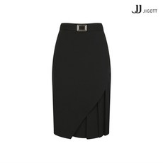 JJ지고트 사선 플리츠 레이어드 스커트 GJAA0SK17