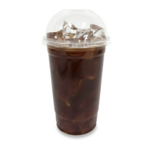 투고팩 투명 PET 아이스컵+돔뚜껑, 100개입, 1세트, 600ml