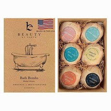 베쓰밤 선물세트 Bath Bombs Gift Set - 6 Large Natural & Organic Birthday Gifts, 옵션 1 Size = Pack of 1, 본문참고, 본문참고