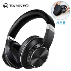 [신규등록]VANKYO C751 ANC 노이즈캔슬링 블루투스 헤드폰 무선 헤드셋 사은품 케이스 포함, 블랙