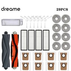 드림 L10s 울트라 S10 프로 미지아 옴니 1S B101CN B116 로봇 진공 예비 부품 메인 사이드 브러시 헤파 필터 걸레, 29pcs