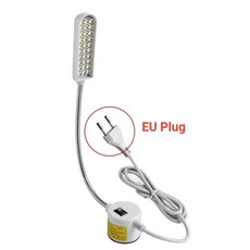 LED 산업용 재봉 조명 램프 의류 기계 액세서리 작업 360 조절 가능 넥 10 20 30, 30LED, EU Plug, 1개