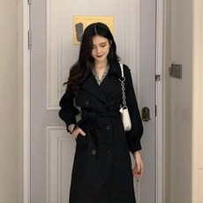 고현정코트 웨더코트 맥코트 가을겨울 2022년 F/W 무드 블랙 코트 여 단신 하프