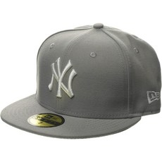 프랑스직송 새로운 시대 MLB 기본 뉴욕 양키스 59 오십 장착 라이트 그레이 남성 모자