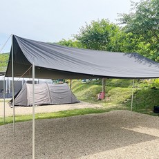 캠핑 렉타 타프 블랙코팅 그늘막 옥스포드 4x5m, 없음