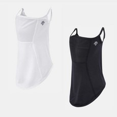 데상트 남성 러닝 냉감 쿨링소재 UV차단 멀티 스카프 마스크 SO223RSU43(BLK WHT), L, WHT