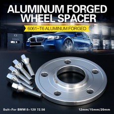 휠스페이서 커버 너트 가드 호환 하우스 휠 스페이서 어댑터 BMW X6 F01 F02 F03 F04 F06 F07 F10 F11 F12 F13 F18 15mm 5x120 2 피스, 2개