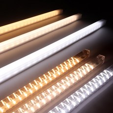 220v 직결용 프리즘 LED바 쇼케이스 진열장 간접조명 LED T5 간접등, LM 220V 직결용 LED바, 1000mm 불투명커버 - 주광색(흰빛), 1개