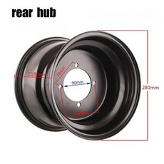 ATV Go Kart 액세서리에 적합한 4 륜 휠 림 23x70010 타이어 림 22x1010 4 홀 휠 허브, 2) rear wheel