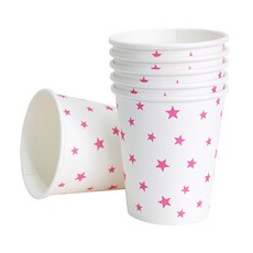 피플스파티 파티컵 240ml 스타 18P, 핑크, 1개, 1개입