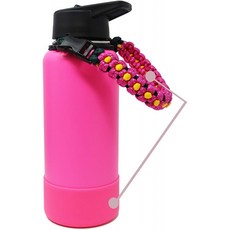 하이드로 3240 oz 와이드 마우스 플라스크(핑크/진달래)용 보호 실리콘 하단 부트 커버 원 미션X 파라코드 핸들 : 스포츠 &amp, 1, 단일옵션