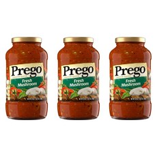 프레고 이탈리안 소스 프레쉬 머쉬룸 680g 3팩 Prego Italian Sauce Fresh Mushroom 24oz, 3개