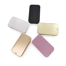 핸셀 미니 소품 다용도 악세서리 보관 철 슬림 케이스 슬라이드 틴케이스 6 x 3 x 1 cm, 핑크, 1개