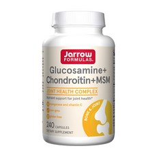 글루코사민 Jarrow Formulas 자로우 포뮬러스 글루코사민 콘드로이친 MSM 240 캡슐 Glucosamine Chondroitin MSM 240 Capsules, 1개, 240정