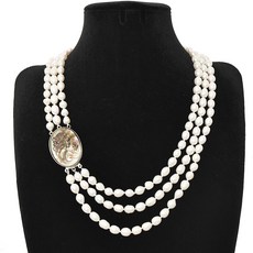 진주목걸이3줄