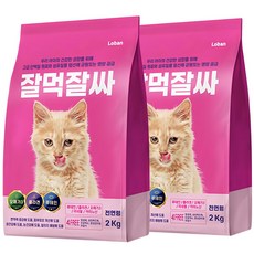 잘먹잘싸 전연령용 고양이 건식사료, 연어, 2kg, 2개 2kg, 연어, 2개