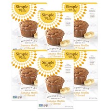 Simple Mills 아몬드 가루 베이킹 믹스 바나나 머핀 빵 믹스 - 글루텐 프리 식물 기반 팔레오 친화적 255.1g9온스 1팩, 없음, 1개