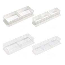 키친 싱크대 서랍정리 칸막이 트레이 수저 커트러리 정리함 이노마타, 4개(슬림2P+기본2P), 투명