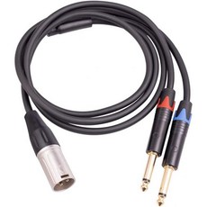 XLR 케이블 마이크케이블 앰프 마이크 라인 캐논잭 잭 커넥터 음향 Loahrung 듀얼 6.35mm 14인치 남성 Y 스플리터 3핀 남성용 플러그 오디오 3.3피트1M