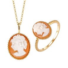 까메오반지목걸이세트