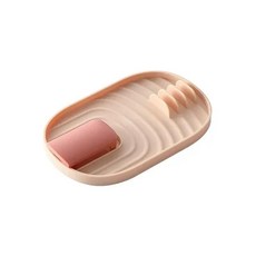 접이식 주방 오일 드레인 북유럽 스타일 냄비 뚜껑 삽 보관 랙, 4.1Pc Pink, 1개