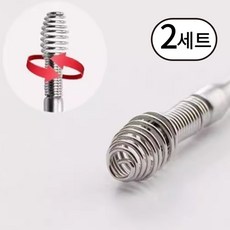 reritimo 고급형 스프링 귀이개, 실버컬러, 2개, 1개입