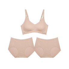 크로커다일 이너웨어 [브라1+팬티2] 모달 후크형 감탄브라팬티 세트