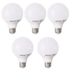 비츠온 LED 볼구 전구 램프 G80 10W, 주백색, 5개