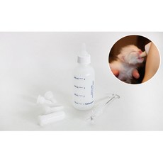 1개월미만 반려동물 젖병 인공수유 세트 부드러운 애견 비숑 초보집사 쭙쭙, 1개
