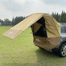차박텐트 차박도킹텐트 103169 자율 주행 SUV 카 테일 텐트 카 테일 연장 텐트 캠프 캐노피 아웃 도어 캠프 카 루프 텐트 카 사이드, 갈색 자동차 여행용 텐트 기둥