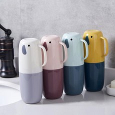 휴대용칫솔케이스 여행용 칫솔통 양치용품보관, 양치컵E 핑크, 1개
