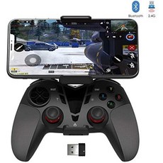 Call of Duty Mobile Controller Delta essentials Bluetooth/2.4G Wireless PUBG Mobile Controller Gamepad for iPhone/iPad/iOS/Android OS/PC/Steam/PS, 본문참고, 옵션 2 Color = Gray
