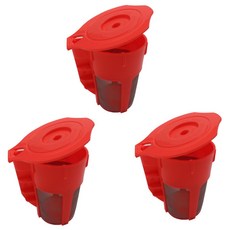 재사용 가능 커피 K 컵 필터 Kuerig 리필 K-Carafe 캡슐 교체 오렌지 3개, 01 3PCS
